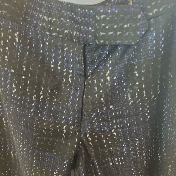 Femme d’armes Size 2 Ankle Zip Dress Trouser Blue Black Geo Print Office Casual - Picture 8 of 9
